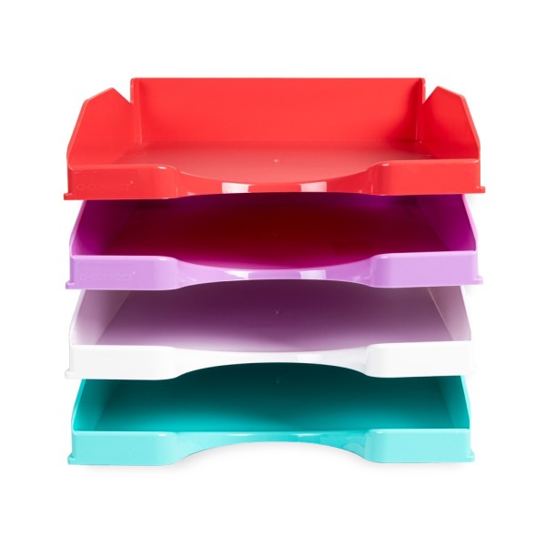 Bandeja sobremesa plastico q-connect blanco opaco 240x70x340 mm