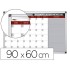 Planning magnetico bi-office mensual lacado marco aluminio rotulable 90x60 cm