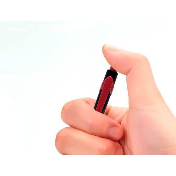 Boligrafo q-connect retractil con grip 0,7 mm color rojo