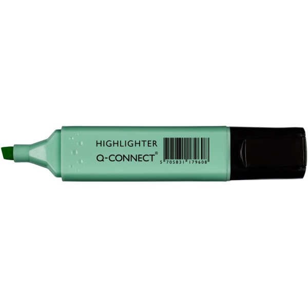 Rotulador q-connect fluorescente pastel azul punta biselada