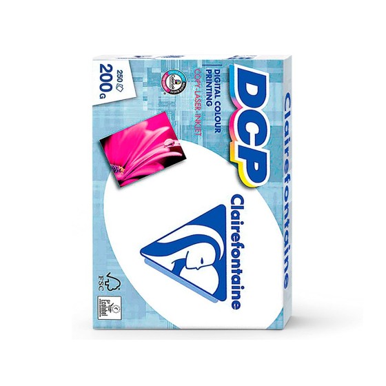 Papel fotocopiadora clairefontaine din a4 200 gr paquete de 250 hojas