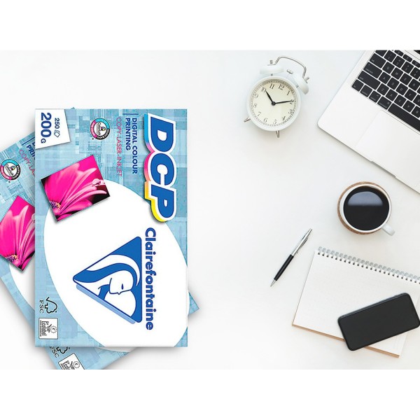 Papel fotocopiadora clairefontaine din a4 200 gr paquete de 250 hojas