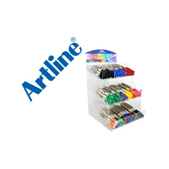 Rotulador artline supreme brush pintura base de agua punta tipo pincel trazo variable expositor de 108