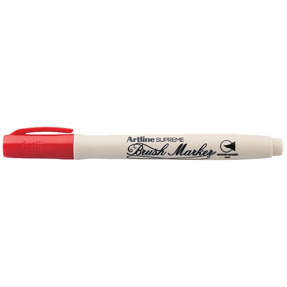 Rotulador artline supreme brush pintura base de agua punta tipo pincel trazo variable rojo