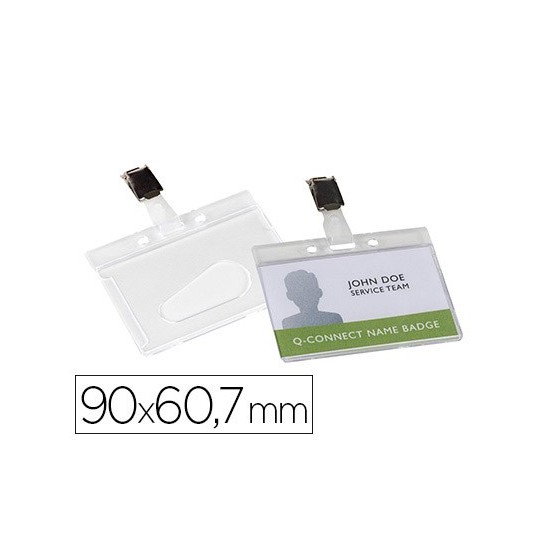 Identificador q-connect rigido plastico acabado brillante con pinza kf14148 9x6,7 cm
