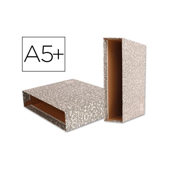 Caja archivador liderpapel classic red cuarto apaisado gris