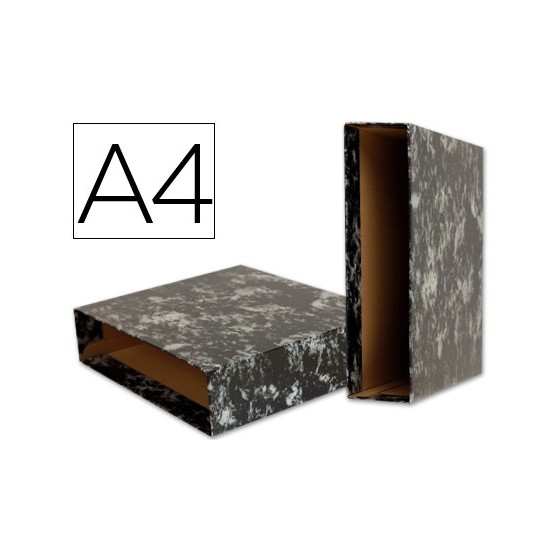 Caja archivador liderpapel classic blue a4 negra