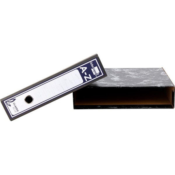 Caja archivador liderpapel classic blue a4 negra