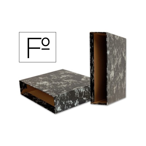 Caja archivador liderpapel classic blue folio negra