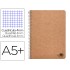 Cuaderno espiral liderpapel cuarto ecouse tapa cartulina kraft 80h papel reciclado 80 grcuadro 4mm