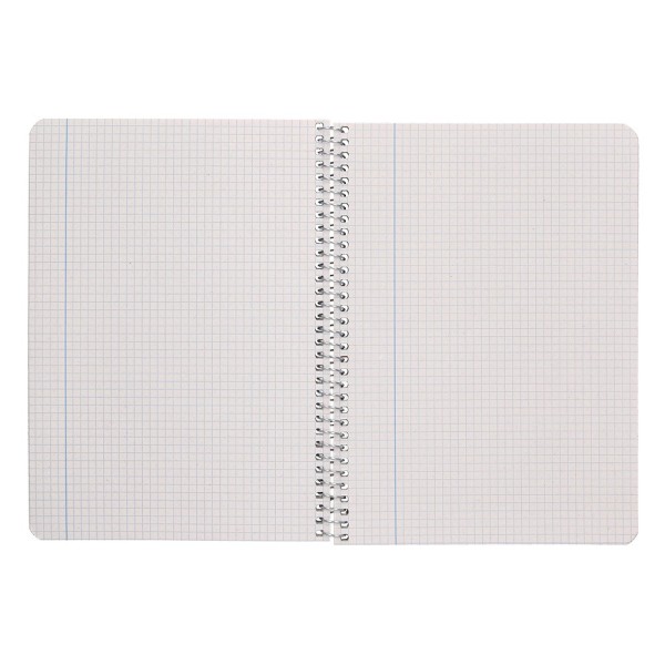 Cuaderno espiral liderpapel cuarto ecouse tapa cartulina kraft 80h papel reciclado 80 grcuadro 4mm