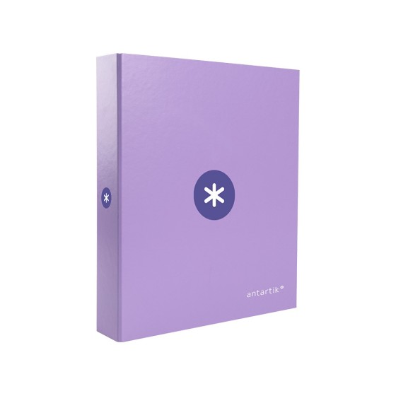 Carpeta 4 anillas 40 mm mixtas liderpapel antartik a4 forrada color lavanda