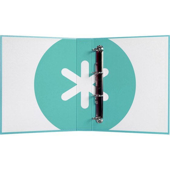 Carpeta 4 anillas 40 mm mixtas liderpapel antartik a4 forrada color menta