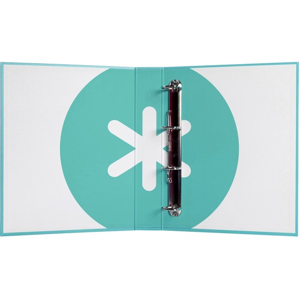 Carpeta 4 anillas 40 mm mixtas liderpapel antartik a4 forrada color menta