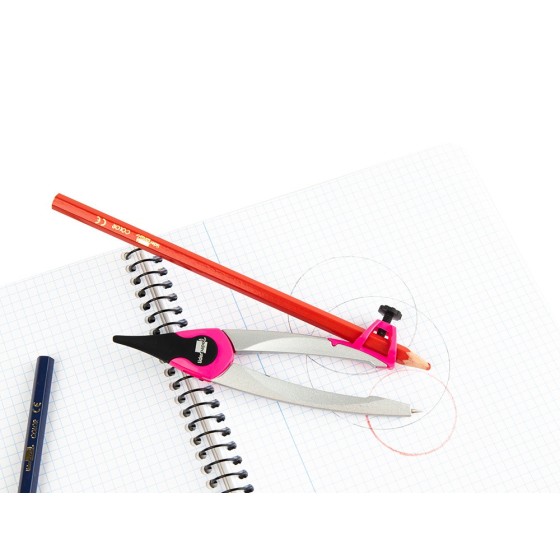 Compas liderpapel adaptador un iversal minas afilaminas y goma colores surtidos