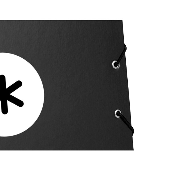 Carpeta liderpapel antartik gomas a4 3 solapas carton forrado color negro