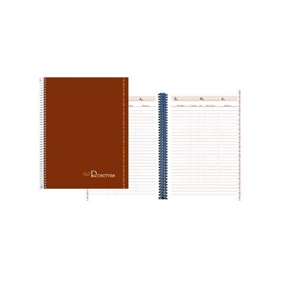 Libro de reservas liderpapel restaurante con espiral din a480 hojas papel 80 gr