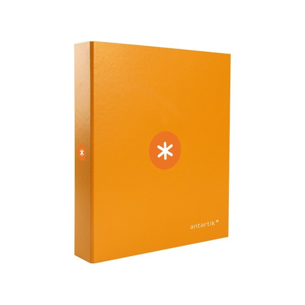 Carpeta 4 anillas 40 mm mixtas liderpapel antartik a4 forrada color mostaza