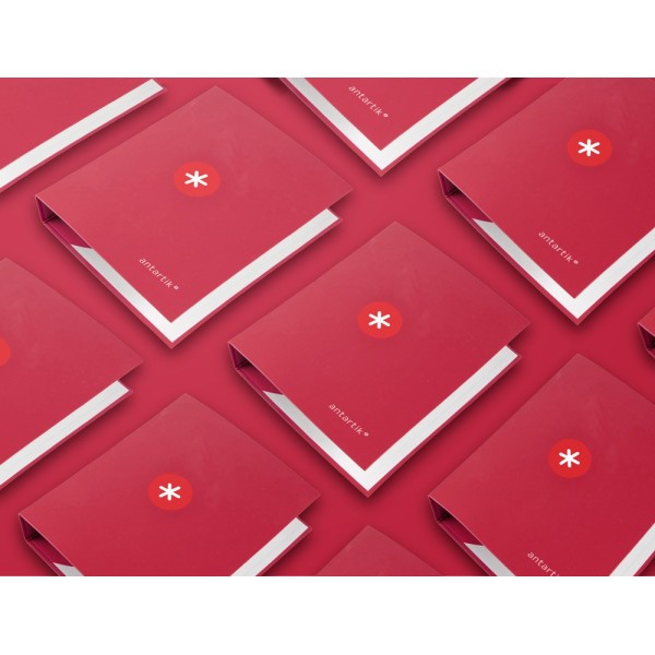 Carpeta 4 anillas 40 mm mixtas liderpapel antartik a4 forrada color frambuesa