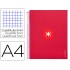 Cuaderno espiral liderpapel a4 micro antartik tapa forrada120h 100 gr cuadro 5mm 5 banda4 taladros color frambuesa