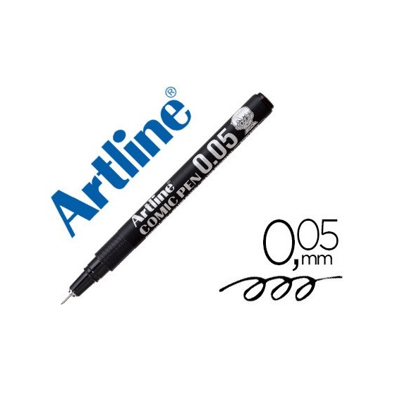 Rotulador artline calibrado micrometrico negro comic pen ek-2805 punta poliacetal 0,05 mm resistente al agua