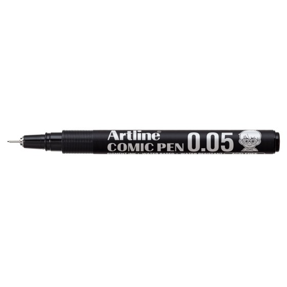 Rotulador artline calibrado micrometrico negro comic pen ek-2805 punta poliacetal 0,05 mm resistente al agua
