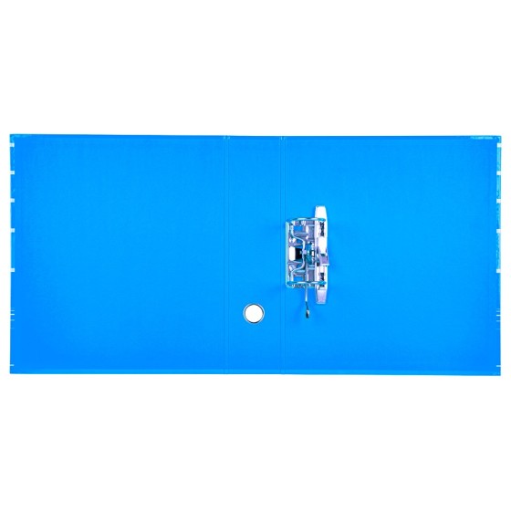 Archivador de palanca liderpap el a4 filing system forrado sin rado lomo 80mm celeste con caja y compresor metalico