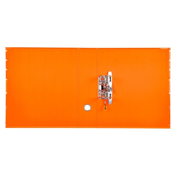 Archivador de palanca liderpap el a4 filing system forrado sin rado lomo 80mm naranja con caja y compresor metalico