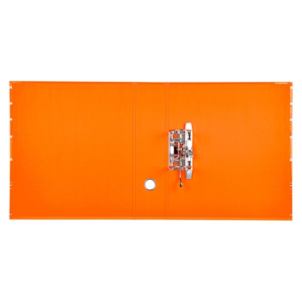 Archivador de palanca liderpap el a4 filing system forrado sin rado lomo 80mm naranja con caja y compresor metalico
