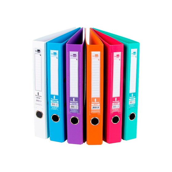 Archivador de palanca liderpapel a4 documenta forrado pvc con rado lomo 52 mm colores surtidos trending