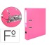 Archivador de palanca liderpapel folio documenta forrado pvc con rado lomo 52 mm rosa compresor metalico