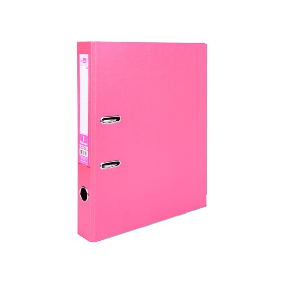 Archivador de palanca liderpapel folio documenta forrado pvc con rado lomo 52 mm rosa compresor metalico
