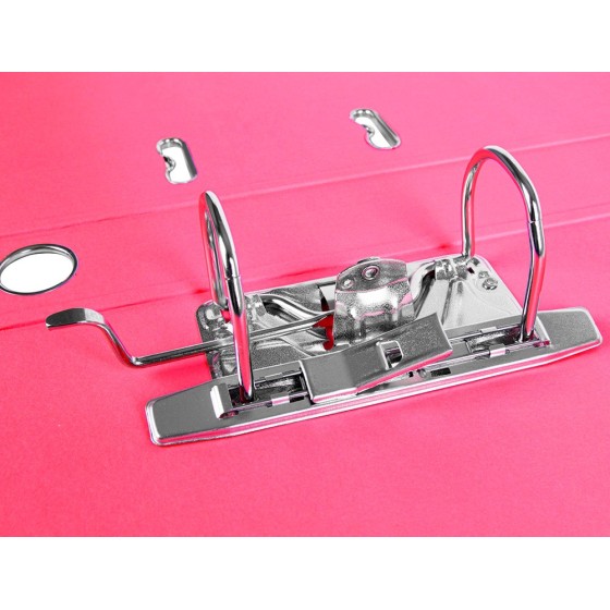 Archivador de palanca liderpapel folio documenta forrado pvc con rado lomo 52 mm rosa compresor metalico