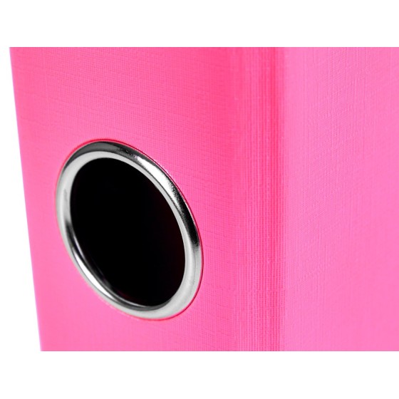 Archivador de palanca liderpapel folio documenta forrado pvc con rado lomo 52 mm rosa compresor metalico