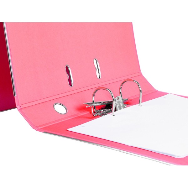 Archivador de palanca liderpapel folio documenta forrado pvc con rado lomo 52 mm rosa compresor metalico