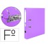 Archivador de palanca liderpapel folio documenta forrado pvc con rado lomo 52 mm lila compresor metalico