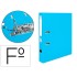 Archivador de palanca liderpapel folio documenta forrado pvc con rado lomo 52 mm celeste compresor metalico