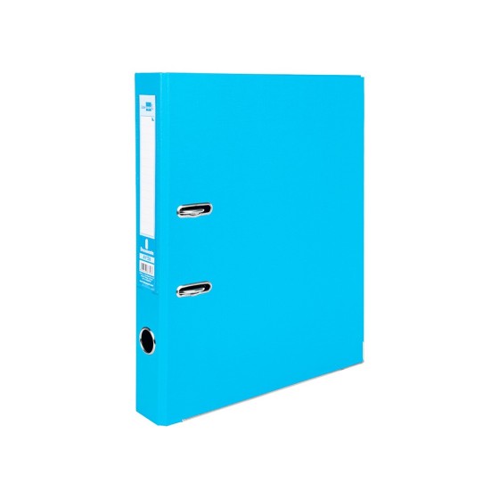 Archivador de palanca liderpapel folio documenta forrado pvc con rado lomo 52 mm celeste compresor metalico