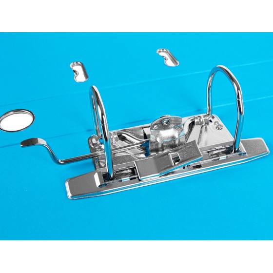 Archivador de palanca liderpapel folio documenta forrado pvc con rado lomo 52 mm celeste compresor metalico