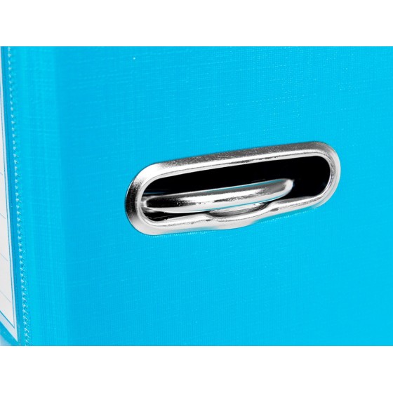 Archivador de palanca liderpapel folio documenta forrado pvc con rado lomo 52 mm celeste compresor metalico