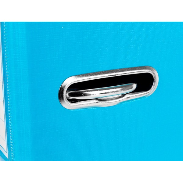 Archivador de palanca liderpapel folio documenta forrado pvc con rado lomo 52 mm celeste compresor metalico