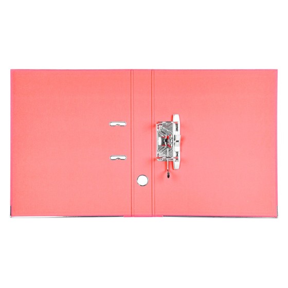 Archivador de palanca liderpapel folio documenta forrado pvc con rado lomo 52 mm rojo compresor metalico