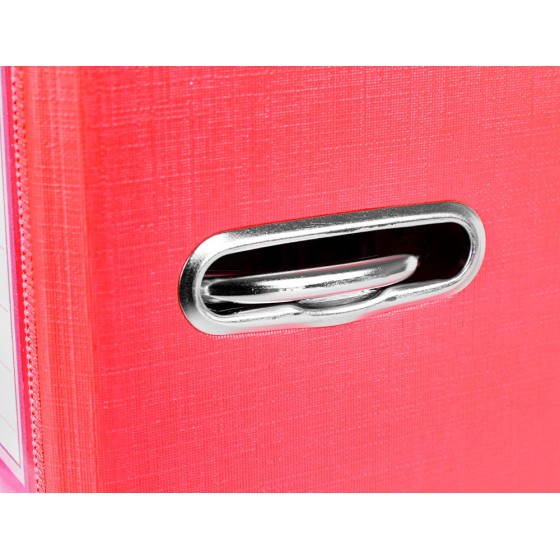 Archivador de palanca liderpapel folio documenta forrado pvc con rado lomo 52 mm rojo compresor metalico