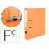 Archivador de palanca liderpapel folio documenta forrado pvc con rado lomo 52 mm naranja compresor metalico