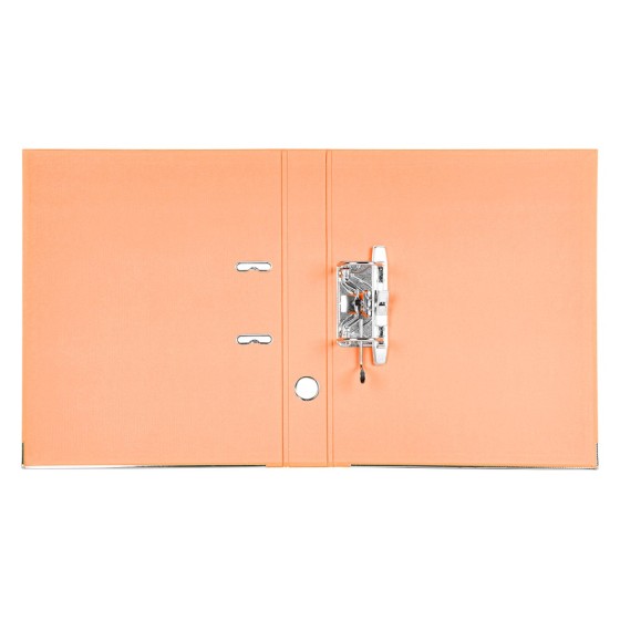 Archivador de palanca liderpapel folio documenta forrado pvc con rado lomo 52 mm naranja compresor metalico