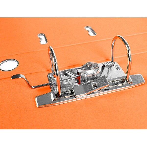 Archivador de palanca liderpapel folio documenta forrado pvc con rado lomo 52 mm naranja compresor metalico