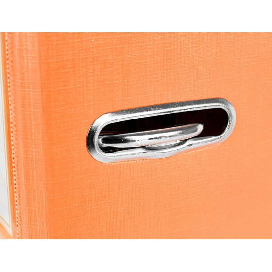 Archivador de palanca liderpapel folio documenta forrado pvc con rado lomo 52 mm naranja compresor metalico