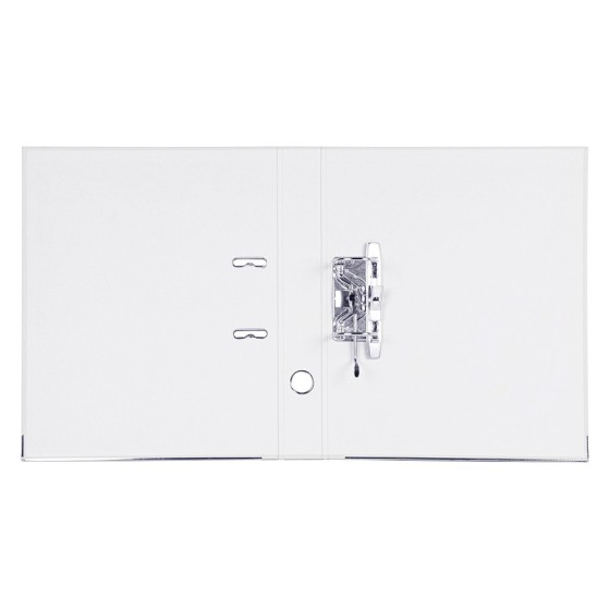 Archivador de palanca liderpapel folio documenta forrado pvc con rado lomo 52 mm blanco compresor metalico