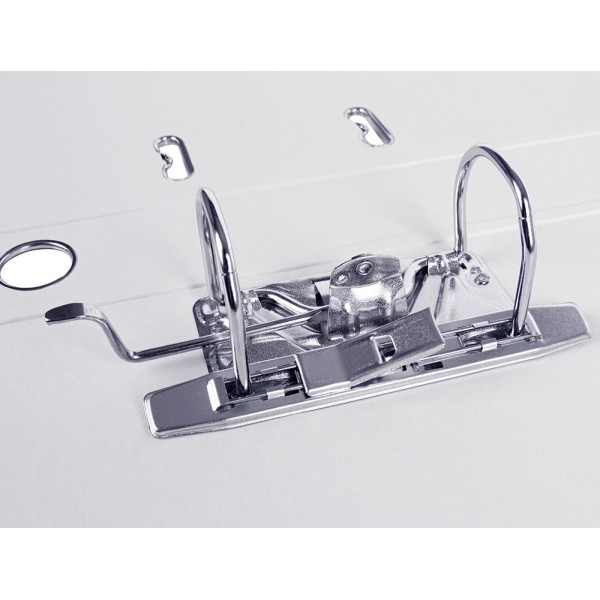 Archivador de palanca liderpapel folio documenta forrado pvc con rado lomo 52 mm blanco compresor metalico