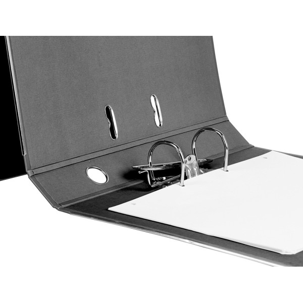 Archivador de palanca liderpapel folio documenta forrado pvc con rado lomo 52 mm negro compresor metalico
